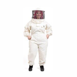 Bees & Co U73 Natural Cotton Beekeeping Suit with Round Veil
